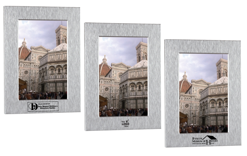 Brushed Aluminum Vertical Photo Frame